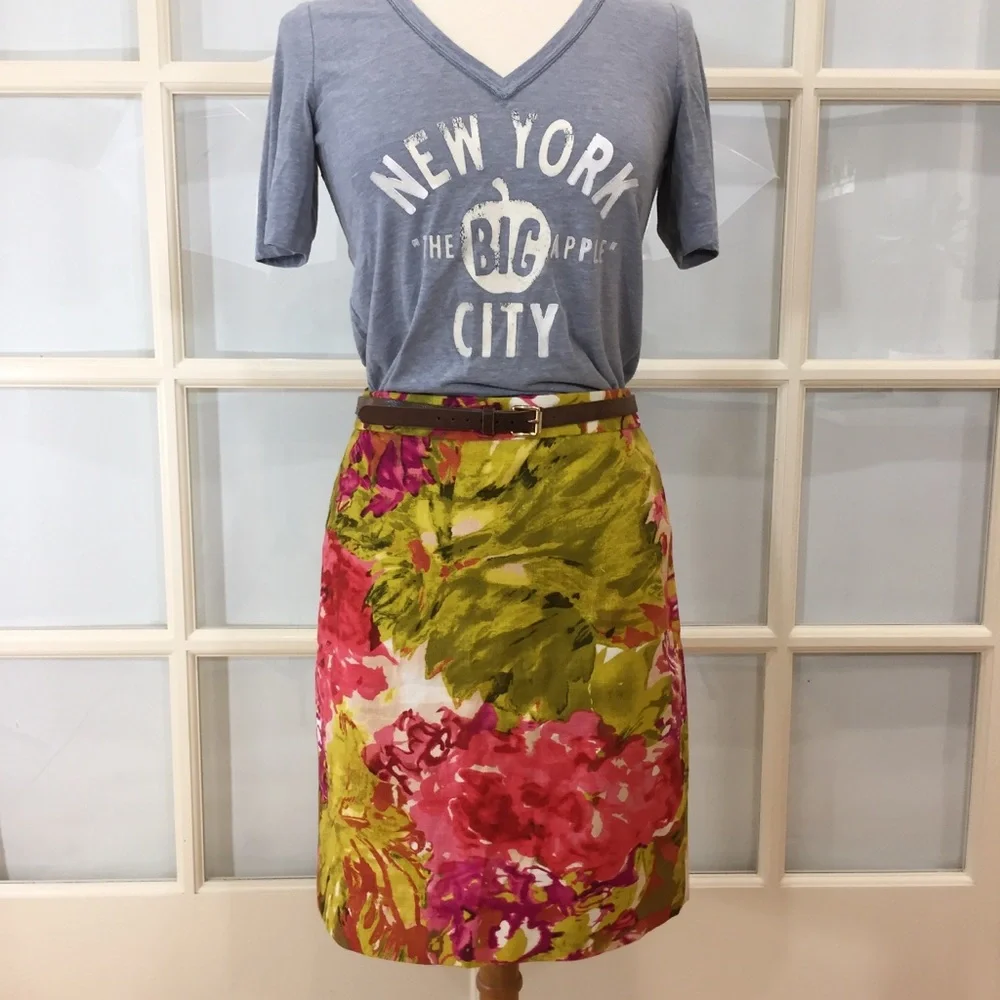 J. Crew Floral Print Pencil Skirt 4
